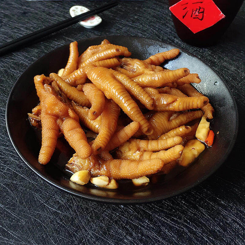 私房菜蒜香鸡爪凉菜特色凤爪小吃 蒜香香辣味下酒菜 泡鸡爪800g