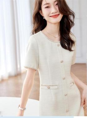 FALLA香风夏年耳边新款裙子木连衣裙2024气质女小A名媛字温柔