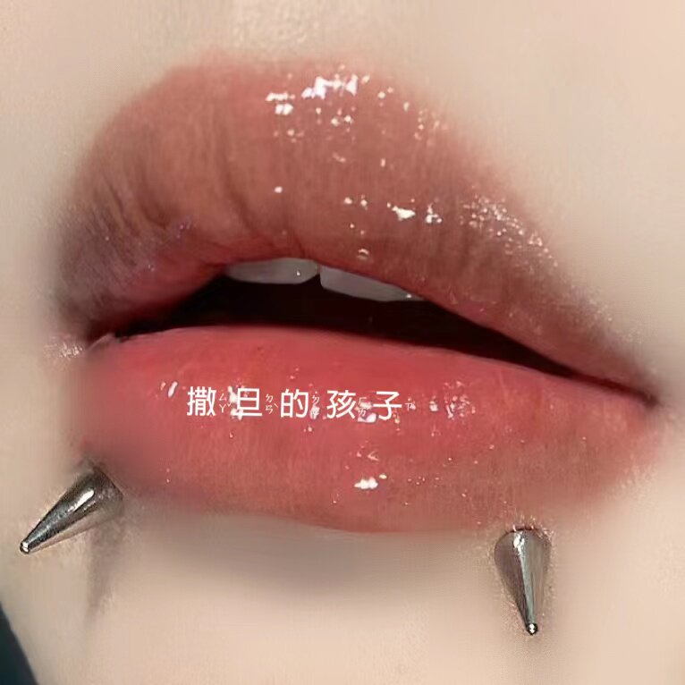 SATANS CHILD HIN OUT THE EFFECT OF THE LIP STUD LIP RING HORSESHOE RING SWEET COOL EAR BONE STUD DIMPLE NAIL PIERCING