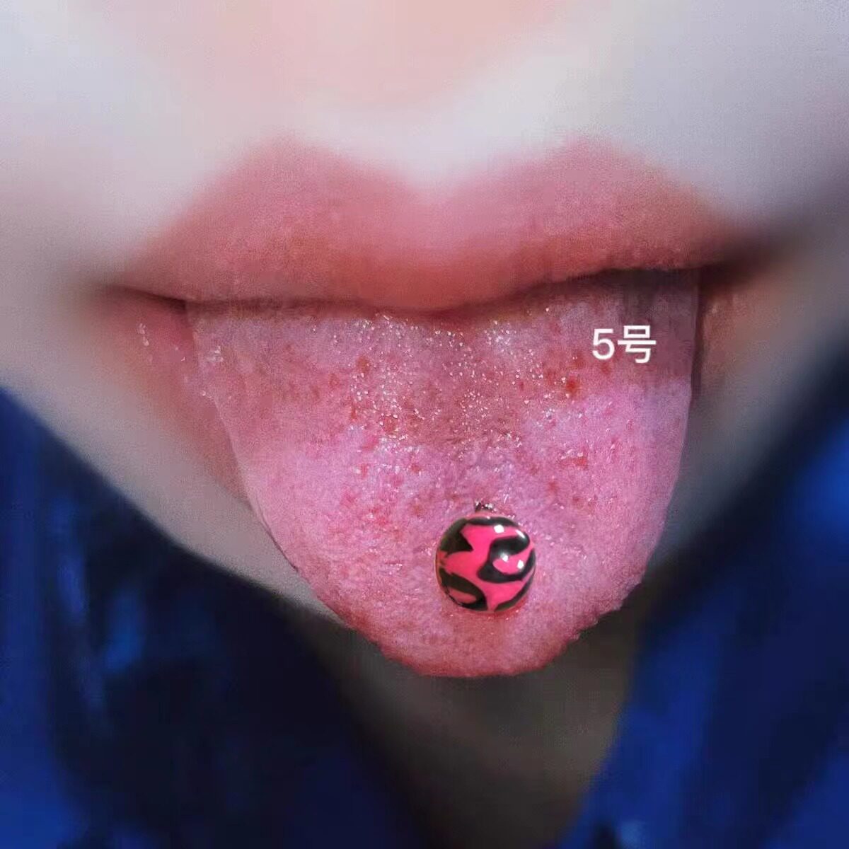 SATANS CHILD OBSESSED MILK LEOPARD TONGUE STUD HOTTIE NICHE INSTAGRAM TONGUE NAIL TONGUE RING PIERCING JEWELRY PIERCING