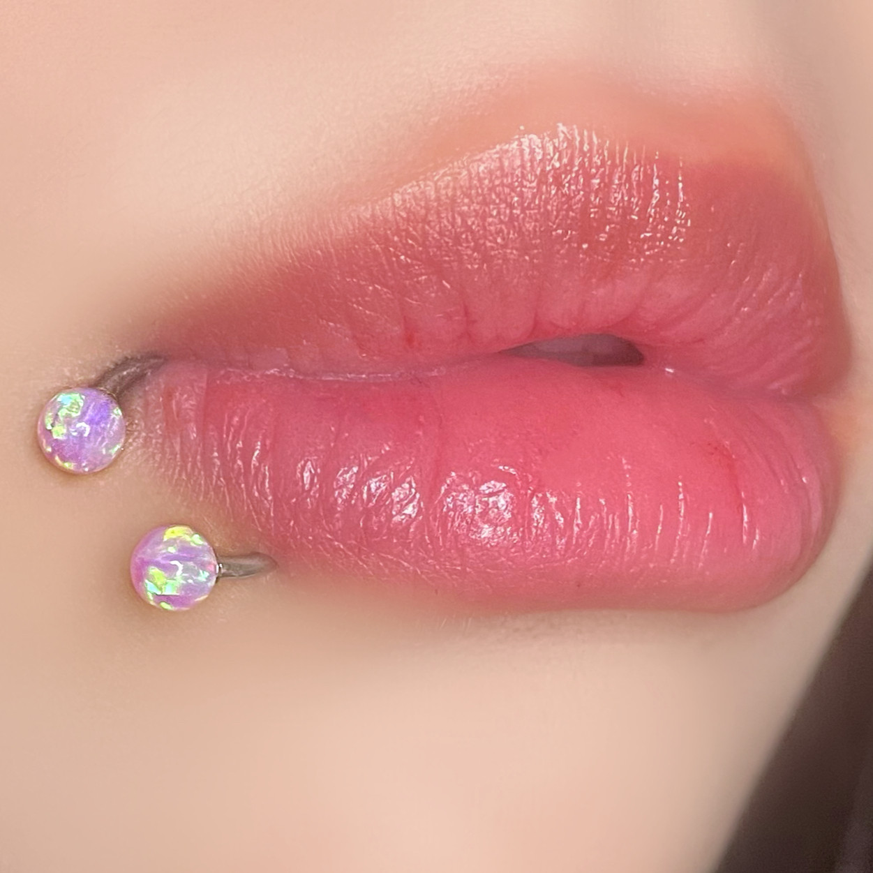 SATANS CHILD VANILLA BAR POOF OPAL LIP RING HORSESHOE RING OPAL LIP NAIL OPAL NASAL SEPTUM EAR BONE NAIL TIDE