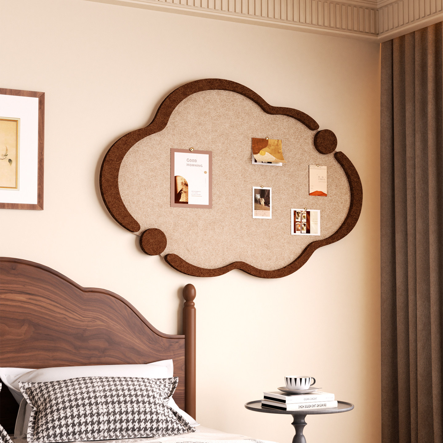 毛毡板墙贴高级感客厅照片墙背景板展示墙组合框墙面房间装饰创意软木