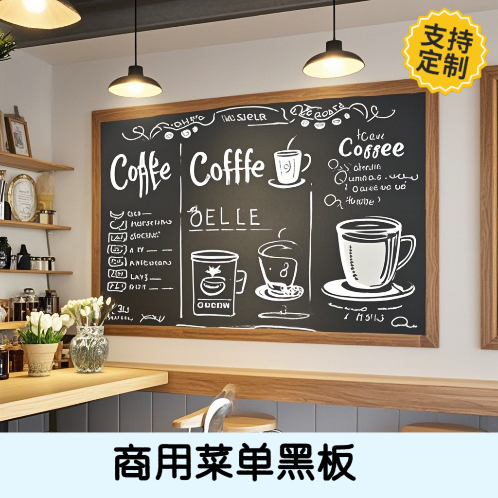 黑板墙贴餐饮价格展示大广告牌饭店铺用挂式商用菜单黑板手写小黑板咖啡店儿童家用写字板粉笔字可移除不伤墙