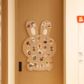 毛毡板兔子羊毛毡墙贴照片墙背景板软木板展示墙创意门上装 饰作品