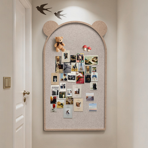 照片墙高级感软木板背景板