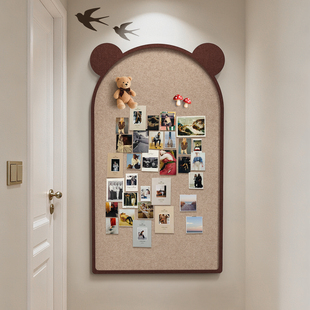 照片墙高级感客厅毛毡墙贴家庭留言板相框组合相册墙软木墙板背景板创意拍立得照片展示墙墙面遮丑装饰毛毡板