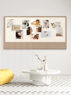 长远照片墙背景板挂墙面相片展示毛毡墙贴家庭电表箱软木板高级感