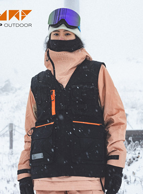 BUMP新款马甲滑雪上衣男女款单板双板防水15K可背板户外野雪马甲