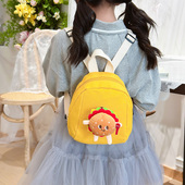 幼儿园小书包2024新款 玩偶双肩包可爱帆布背包女孩外出零钱包 韩版
