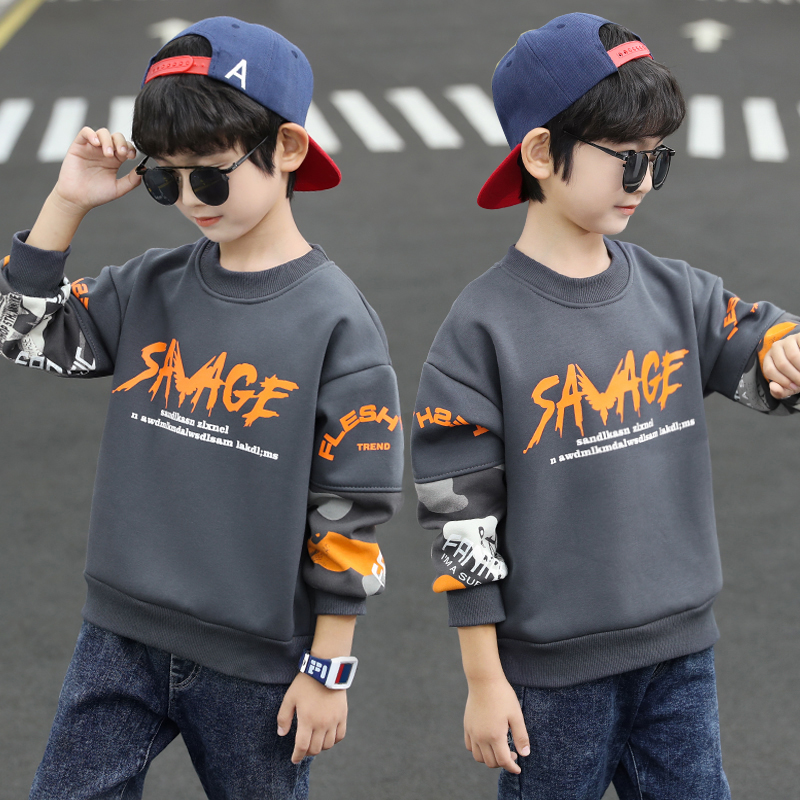 男童春秋长袖t恤儿童洋气上衣