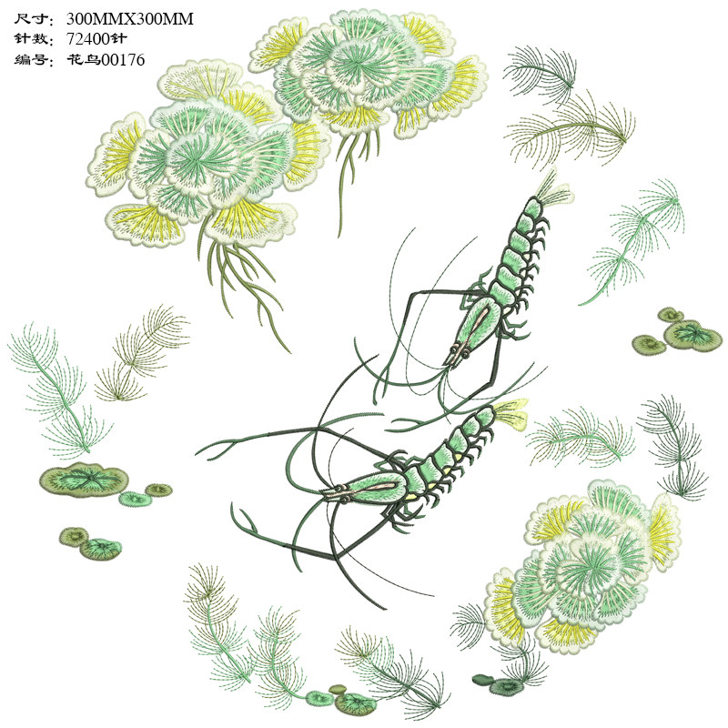 创意插针梨花 汉服设计元素材 电脑 刺绣制版打版打带绣花机版EMB