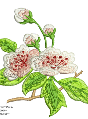 旗袍花边牡丹元素 服饰来料加工仿手绣电脑绣花制版制版打版带emb