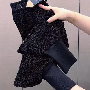 百搭靴裤 欧货亮丝条绒哈伦裤 宽松显瘦萝卜裤 束脚马丁裤 女秋冬新款