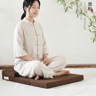 折叠椰棕打坐垫禅意盘腿神器女士冥想瑜伽家用禅修专业高端新型