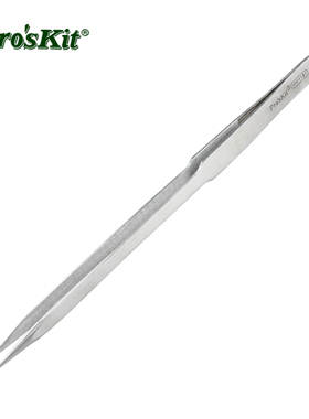 宝工 1PK-115T 不锈钢特长尖镊子(200mm) 电子维修工具特长细尖夹