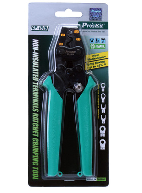 台湾宝工CP-151B工业级迷你型棘轮压线钳y.o裸端子压接钳波浪形