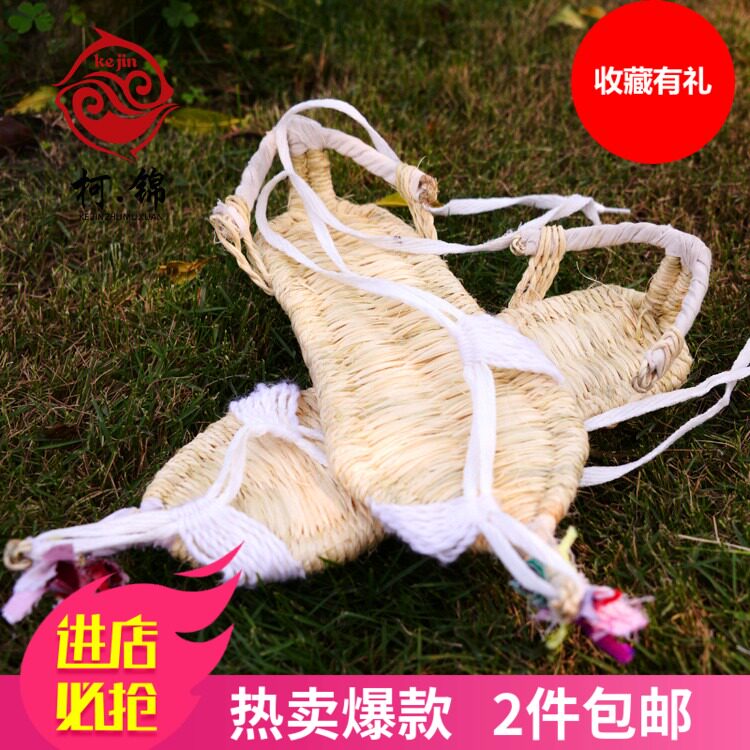 手工麻鞋 红军草鞋草鞋 男女麻鞋 夏季系带个性表演麻鞋草鞋全麻