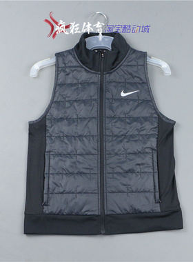 Nike耐克女子防风跑步训练休闲运动速干保暖棉背心马甲DD6085-010