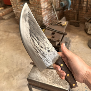 雷氏锻打纯手工弹簧钢精工锻打翘嘴切肉分割刀猪肉刀锋利耐用易磨