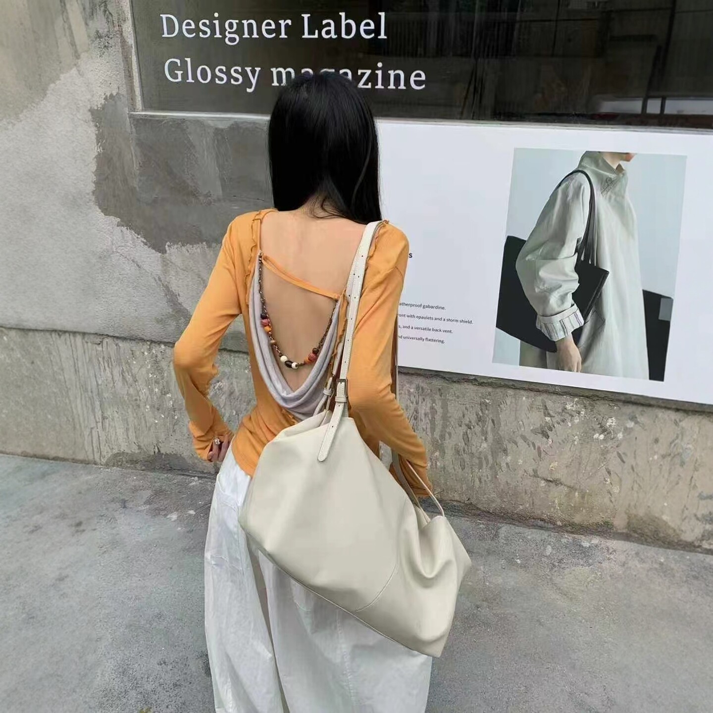 2026春夏新款韩版小众设计性感露背慵懒风百搭休闲长袖T恤上衣