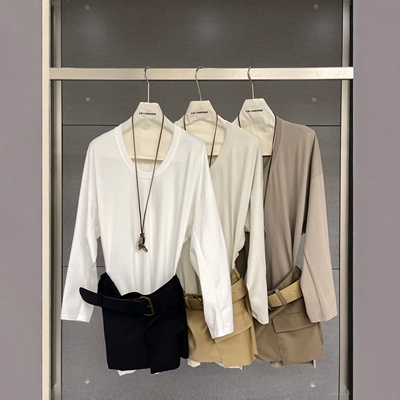 腰封拼接假两件连衣裙