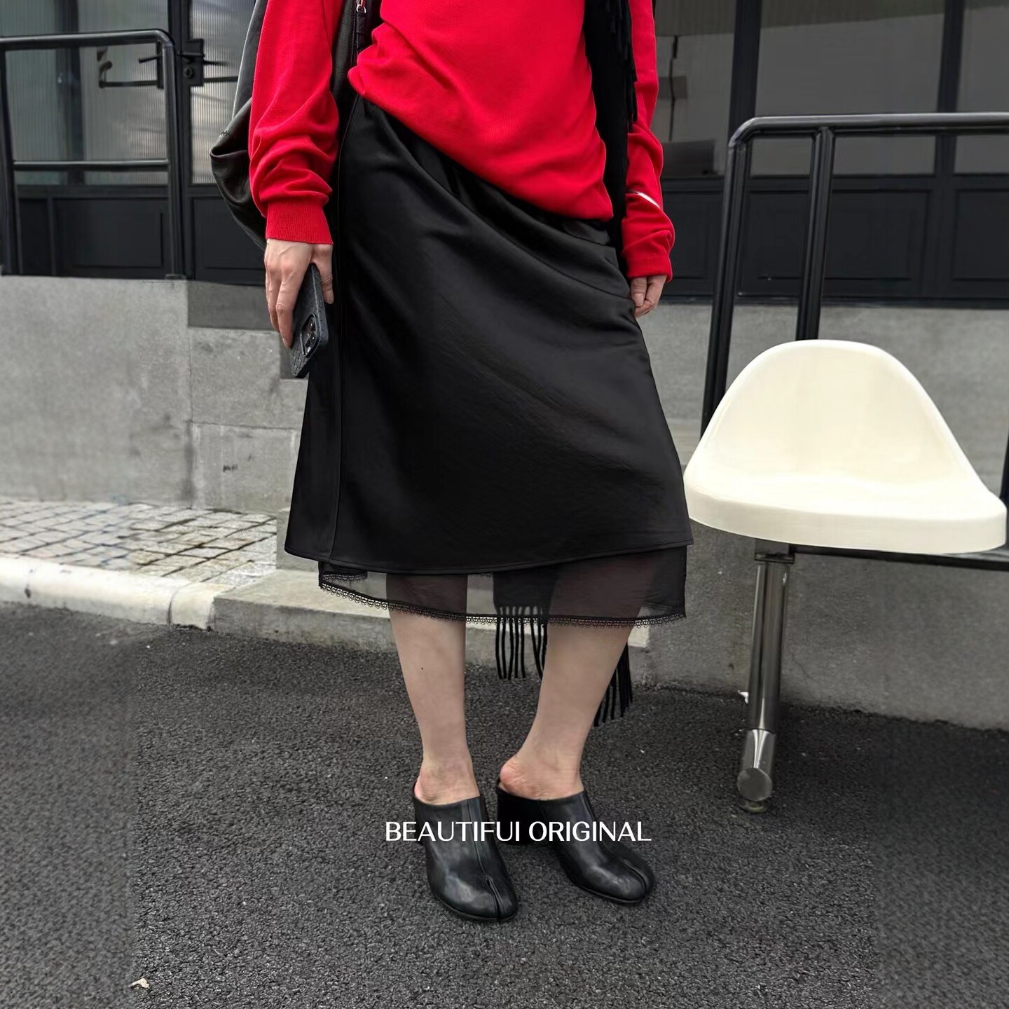 设计感高腰显瘦百搭气质半身裙