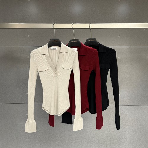 弹力修身打底针织衫上衣