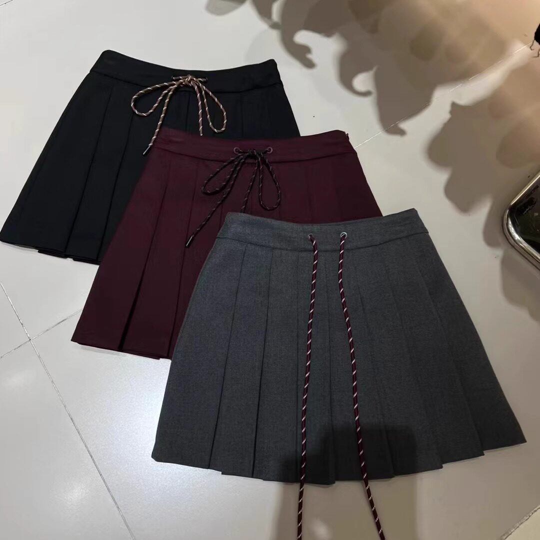 高腰显瘦百搭百褶半身裙女秋