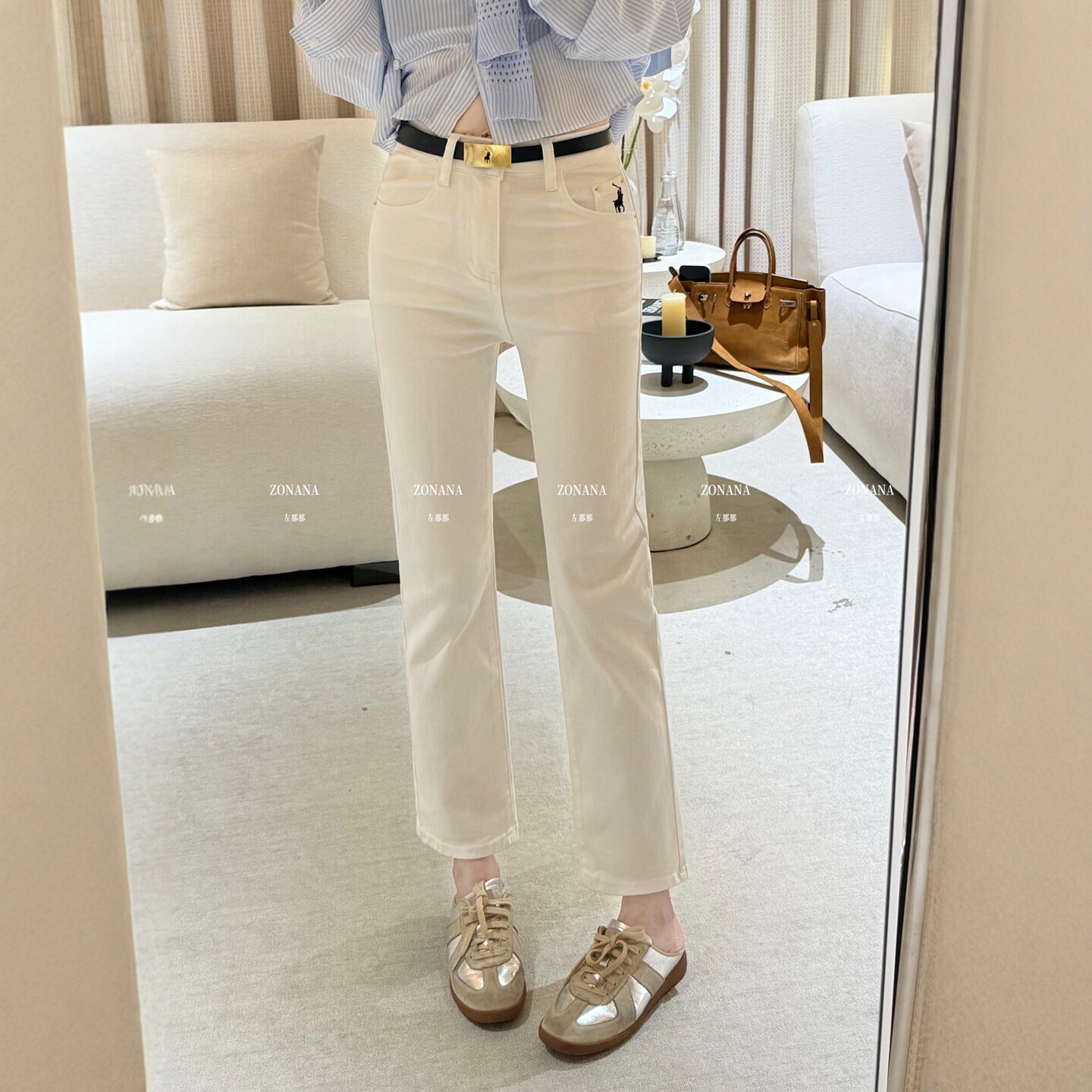 左那那2026春夏新款烟管裤女韩版小众设计修身显瘦百搭休闲九分裤
