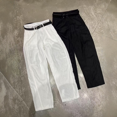 高腰显瘦百搭直筒休闲裤女夏