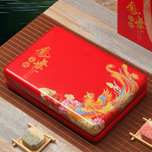 新款月饼铁盒空盒中秋高档4/6粒125克广式月饼手提包装盒礼盒定制