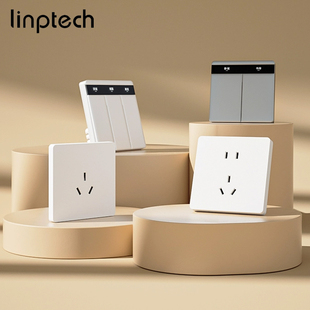 领普开关插座E2系列家用86型墙壁电源开关一开五孔三孔空调插面板