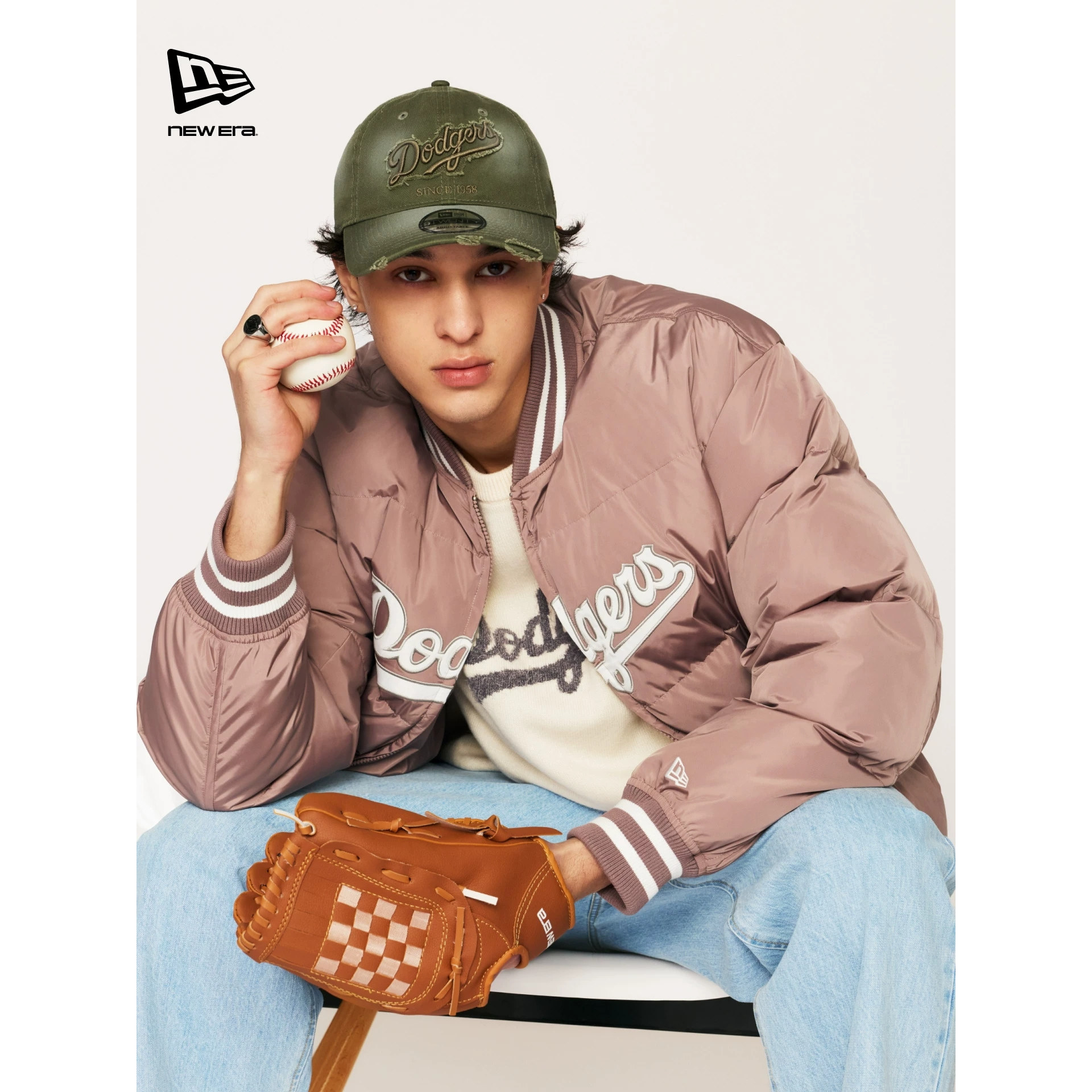 New Era纽亦华 26新品MLB经典棒球简约羽绒服 15207737 15207736