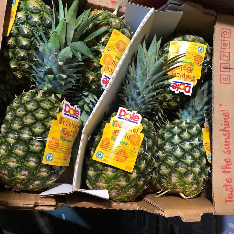 dole都乐菲律宾有冠金菠萝新鲜凤梨两粒大果6-7斤辽宁现货包邮