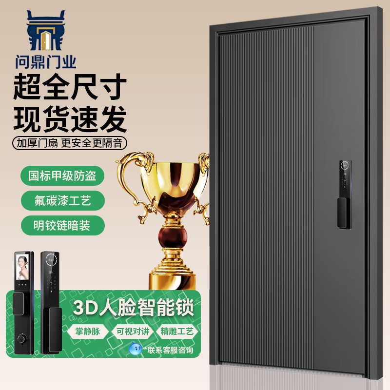 甲级防盗门进户门家用农村自建房大门安全隔音新款别墅入户子母门