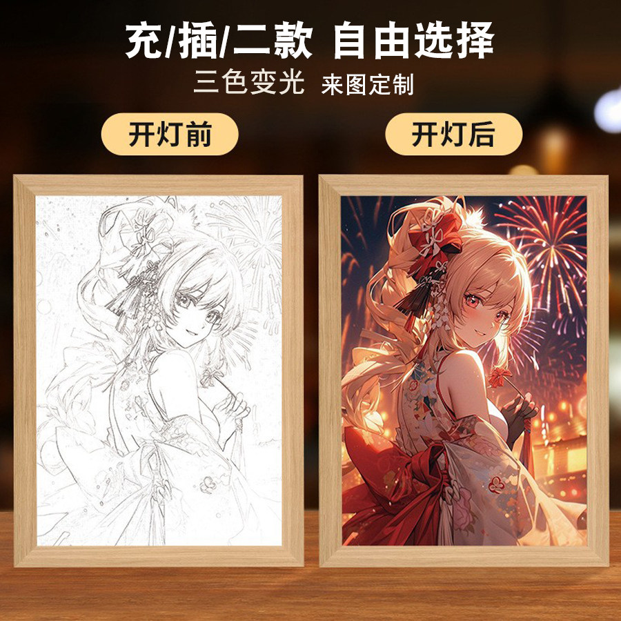 芙宁娜周边二次元灯光画图片