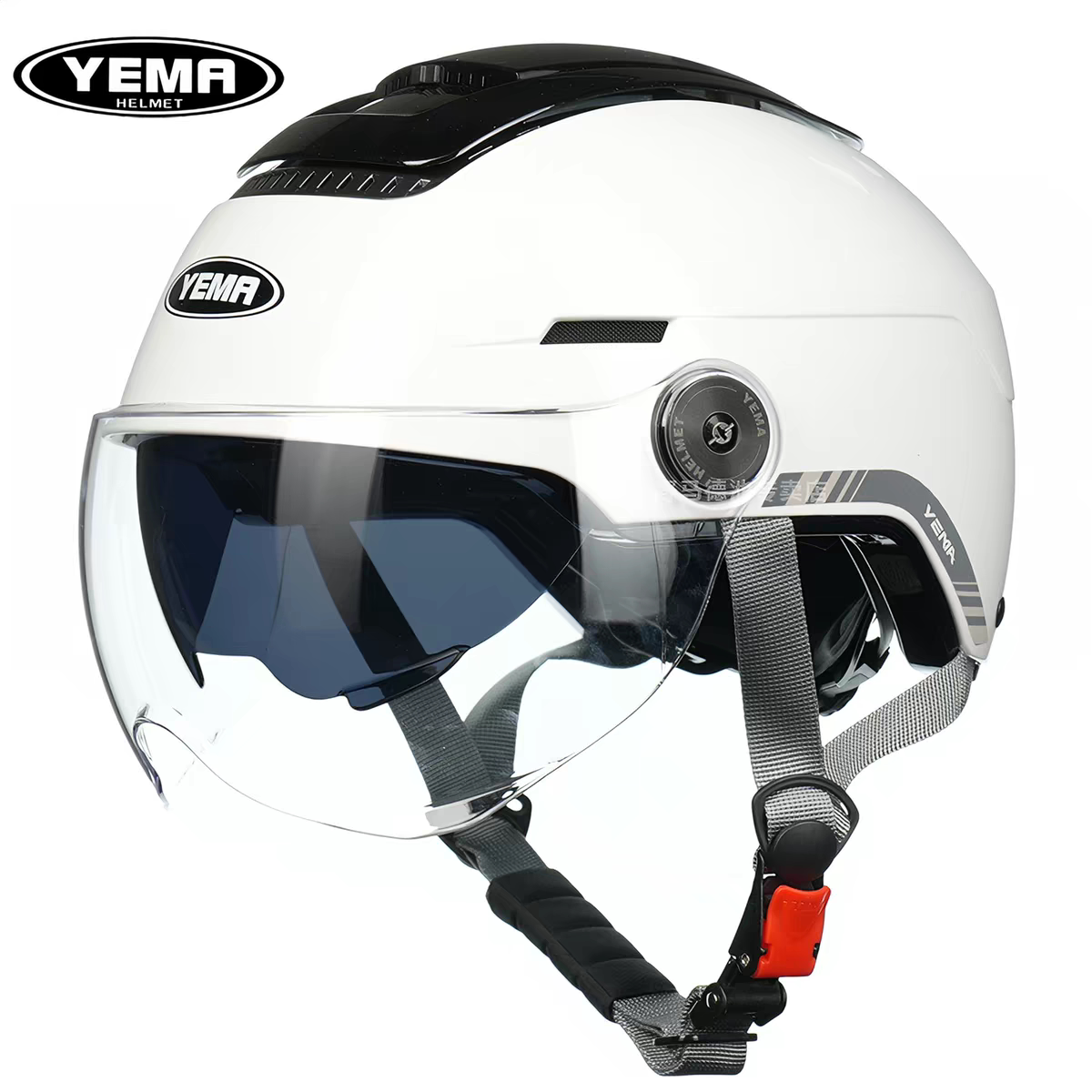 正品野马370s天窗款夏季半盔3c认证电动摩托车男女士半盔夏季防晒