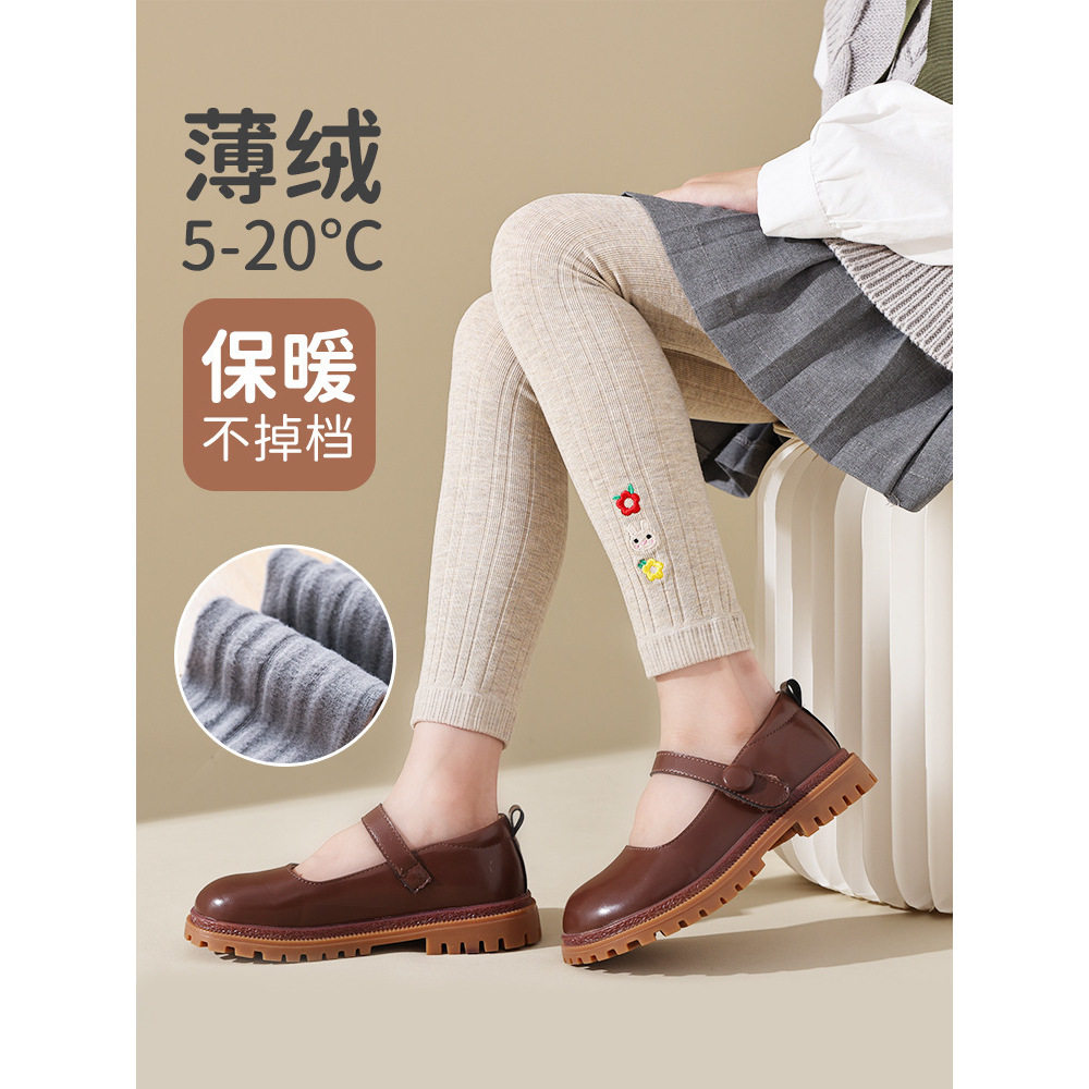 秋冬加绒加厚儿童打底裤九分女童儿童袜子(0-16岁