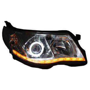 激光大灯透镜流水天使LED双光透镜适用于 12斯巴鲁森林人改装