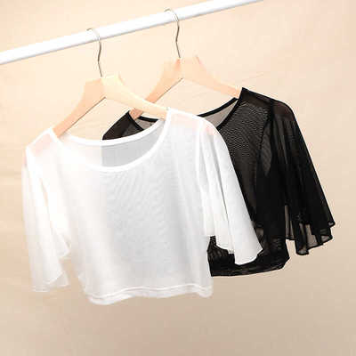 半截蝙透视网纱2024春夏飞飞女装