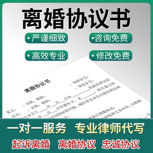 离婚协议书婚内财产协议私人定制2025年最新