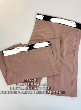 39包邮/纯欧单！纯色紫色螺纹针织运动瑜伽速干内裤女士内裤