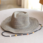 手工钩针拉菲草渔夫帽子女夏季 防晒草帽爵士帽盆帽沙滩帽遮阳帽潮