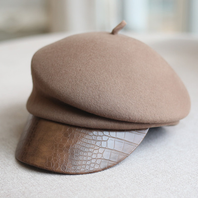 鸭舌帽逛街休闲女秋冬宽檐