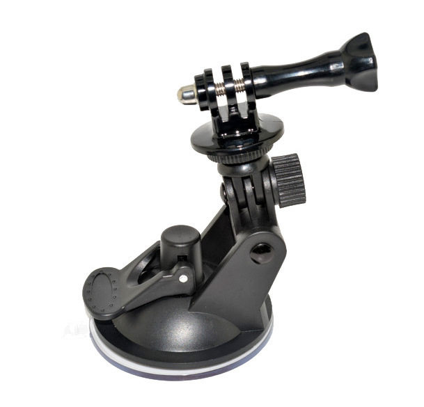 gopro配件 Hero 4 /3+/3 /2 /1短吸盘底座＋转接头+长凹螺杆