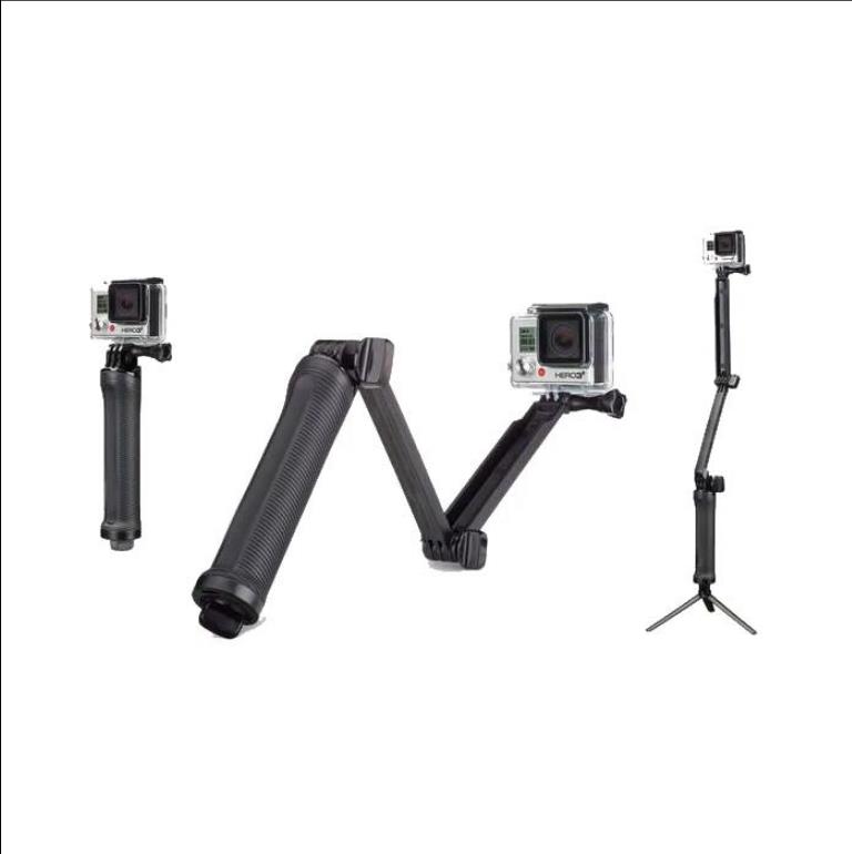 GoPro配件三折调节臂 Hero4/3+ 3-way三向支架手柄 三脚架自拍杆