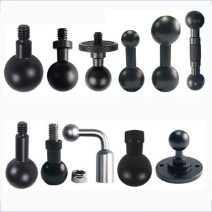 摄影器材20球头转接螺丝英制1/4螺杆万向魔术手转换球头支架螺钉