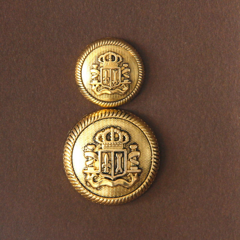 金色品牌金属西装大衣纽扣
