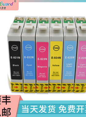 适用爱普生T0821 N墨盒EPSON R270 R290 R390 RX590 690打印机T50