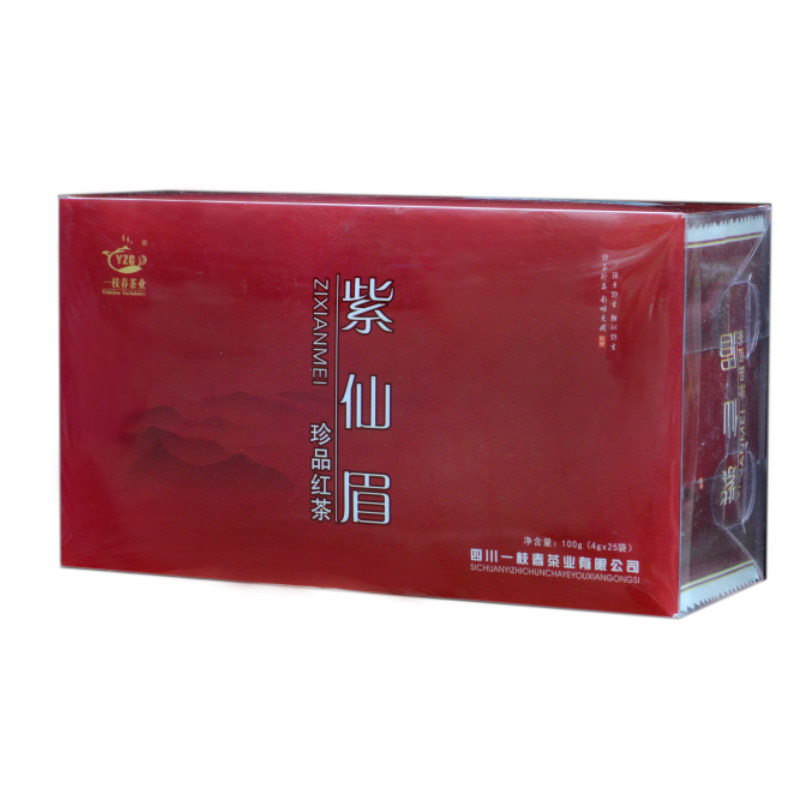 四川野生工功夫红茶珍品紫仙眉生态沐川一枝春李家山茶叶100g包邮